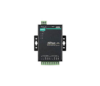 Moxa NPort 5232 - 2 port RS-422/485 device server, 10/100M Ethernet, terminal block, 15KV ESD, 12-30VDC by MOXA